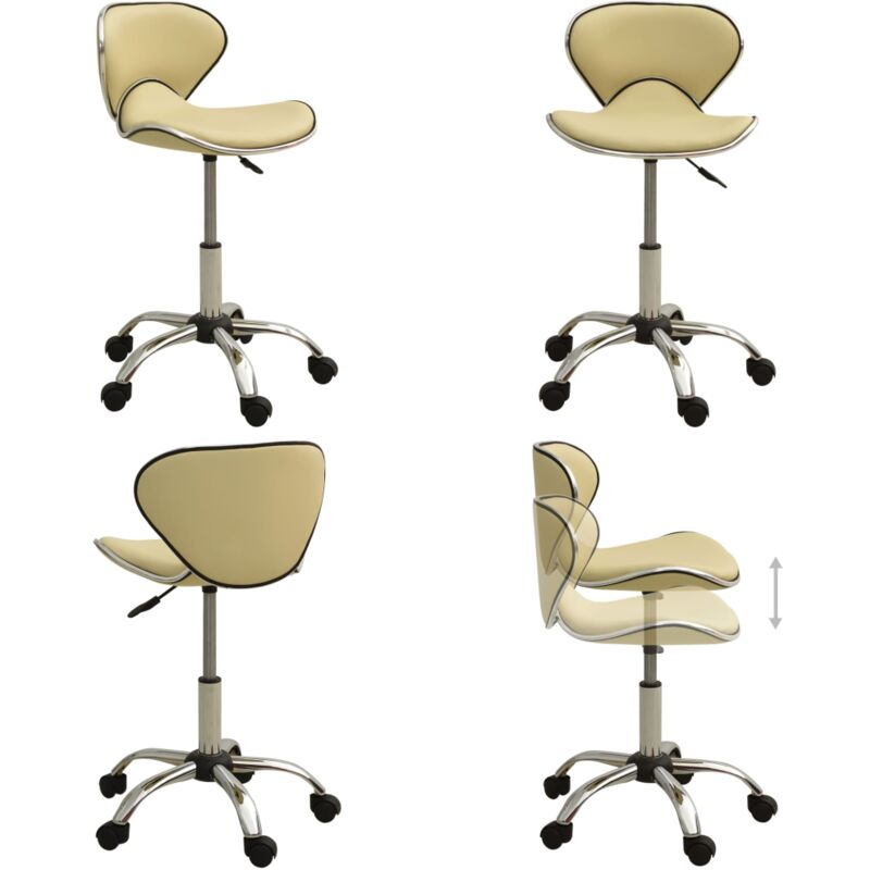 Vidaxl Beige Bürostuhl Creme Kunstleder
