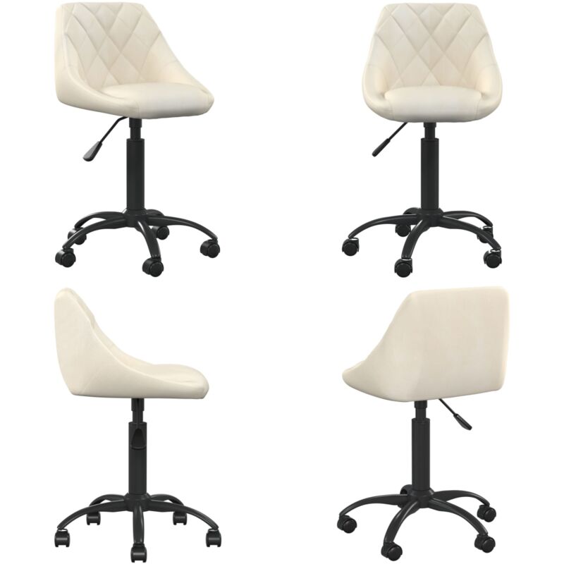 Vidaxl Beige Bürostuhl Creme Samt
