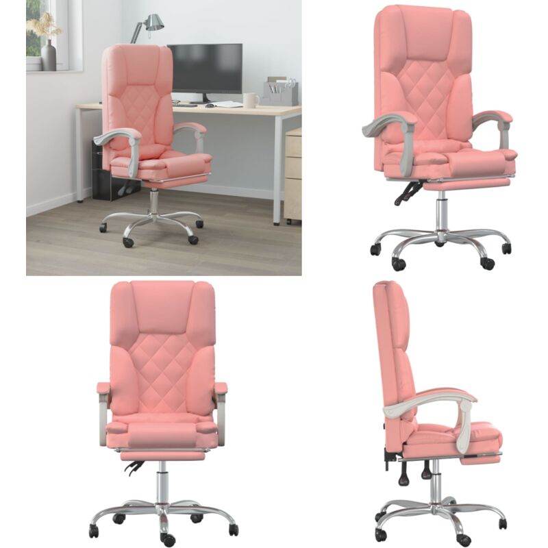 Vidaxl Rosa Bürostuhl Mit Massagefunktion Kunstleder