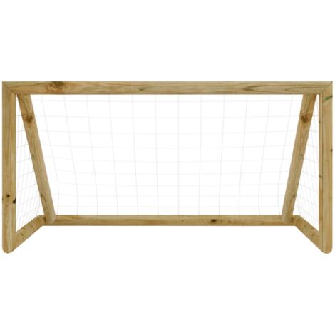 Vidaxl – But de football en bois de pin imprégné 160x100x80 cm – Filet PE résistant aux intempéries – Stabilité optimale pour entraînements - vidaXL903518