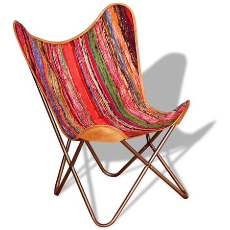 Butterfly-Sessel Mehrfarbig Chindi-Stoff