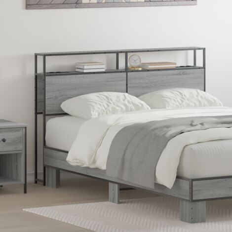 vidaXL Cabecera de almacenamiento Gris sonoma 150 cm