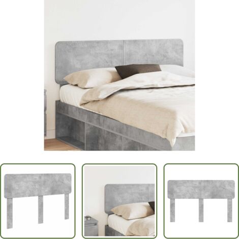 vidaXL Cabecera de madera -  Cabecero Gris Concreto 160 cm Madera contrachapada