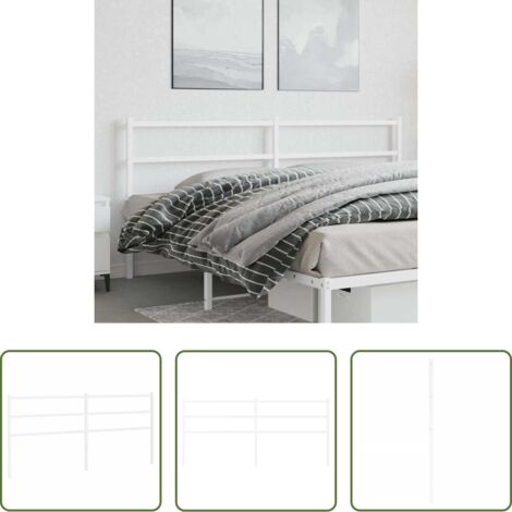 vidaXL Cabecero blanco -  Cabecero de repuesto de metal blanco 180 cm