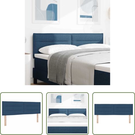 vidaXL Cabecero cuero sintético -  Cabecero Azul 160 cm tela