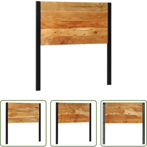 vidaXL Cabecero de acacia -  Cabecero 100 cm Madera Maciza Acacia y Hierro