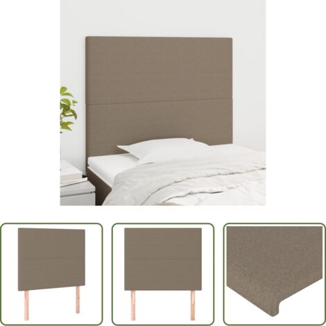 vidaXL Cabecero de cama ajustable -  Cabecero de cama gris topo 100x5x118/128 cm Tela