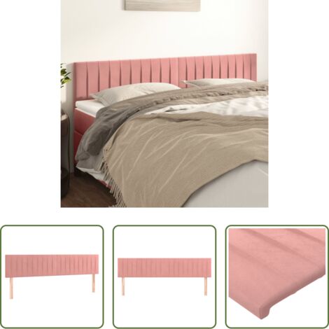 vidaXL Cabecero de cama ajustable -  Cabeceros terciopelo rosa 180x5x78/88 cm