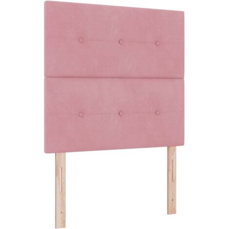 vidaXL Cabecero de cama botones capitoné terciopelo rosa 90 cm