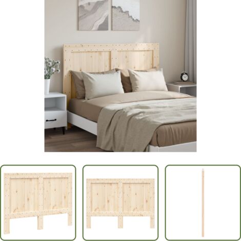 vidaXL Cabecero de cama -  Cabecero de madera maciza de pino 140x104 cm