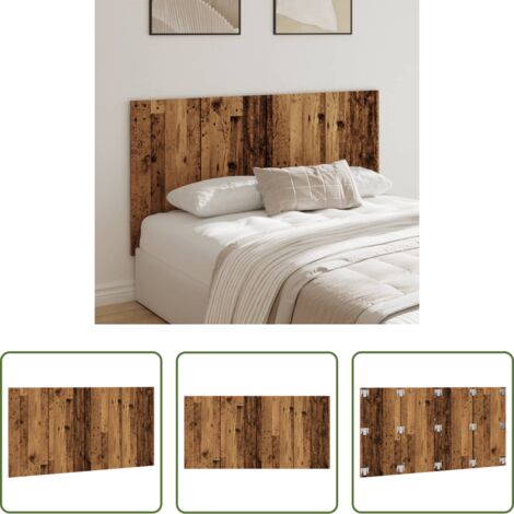 vidaXL Cabecero de cama envejecido -  Cabecero de cama madera de ingeniería envejecida 160x1,5x80 cm