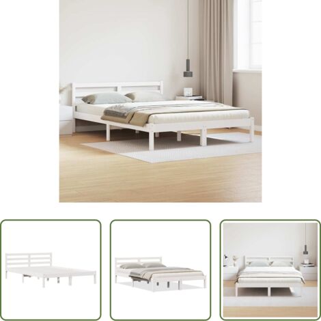 vidaXL Cabecero de cama -  Estructura de cama con cabecera 215,5 x 165,5 x 69,5 cm