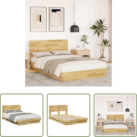 vidaXL Cabecero de cama -  Estructura de cama con cabecero sin colchón 120x200 cm