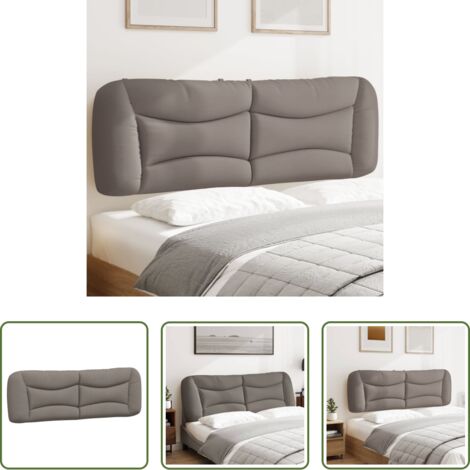 vidaXL Cabecero de cama gris -  Cabecero de cama acolchado Hvar tela gris taupé 160 cm