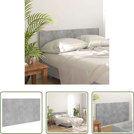 vidaXL Cabecero de cama gris -  Cabecero de cama madera contrachapada gris 160x1,5x80 cm
