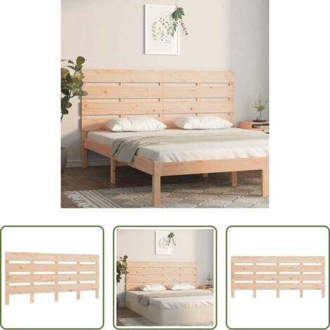 vidaXL Cabecero de cama macizo -  Cabecero de cama madera maciza de pino 135x3x80 cm
