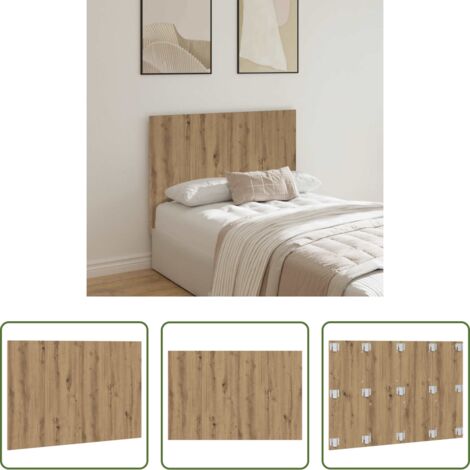 vidaXL Cabecero de cama roble -  Cabecero de cama madera ingeniería roble artisan 120x1,5x80 cm