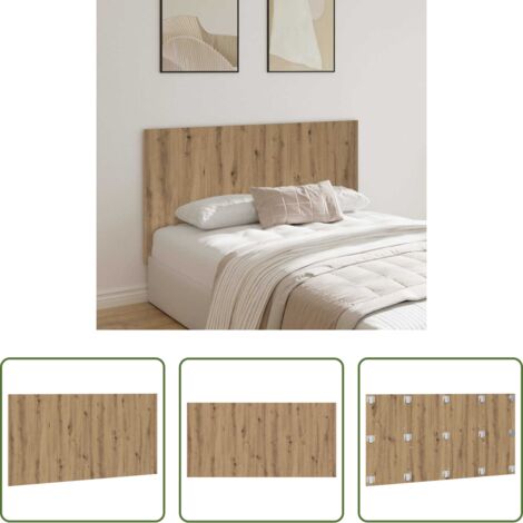 vidaXL Cabecero de cama roble -  Cabecero de cama madera ingeniería roble artisan 160x1,5x80 cm