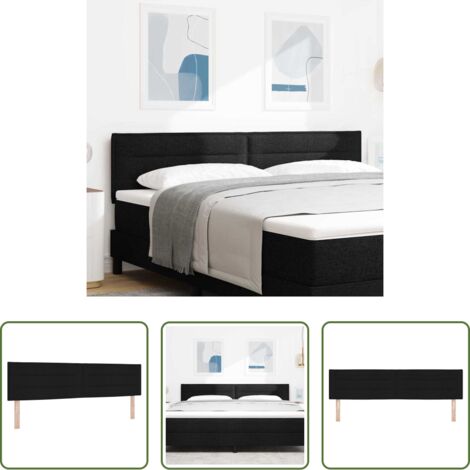 vidaXL Cabecero de cuero sintético -  Cabecero Negro 180 cm tela