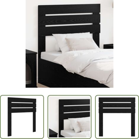 vidaXL Cabecero de roble negro -  Cabecero Roble Negro 90 cm Madera contrachapada