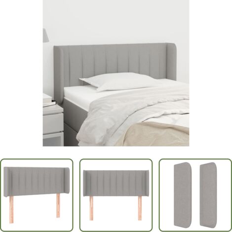 vidaXL Cabecero de tela -  Cabecero de tela gris claro 83x16x78/88 cm