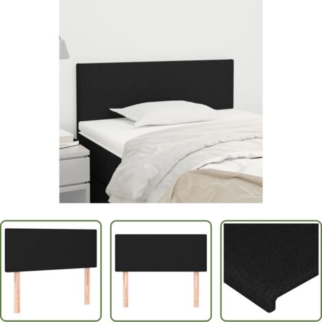 vidaXL Cabecero de tela -  Cabecero de tela negro 80x5x78/88 cm