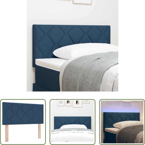 vidaXL Cabecero de tela -  Cabecero LED Azul 100 cm tela
