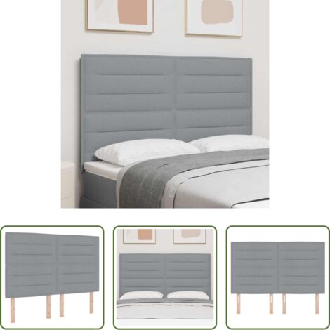 vidaXL Cabecero gris claro -  Cabecero Gris Claro 160 cm tela