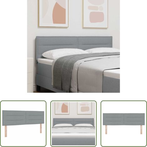 vidaXL Cabecero gris claro -  Cabecero Gris Claro 160 cm tela