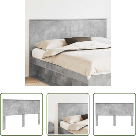 vidaXL Cabecero gris concreto -  Cabecero con cabecera Gris Concreto 160 cm Madera contrachapada