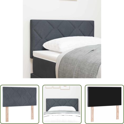 vidaXL Cabecero gris oscuro -  Cabecero Gris oscuro 80 cm Terciopelo