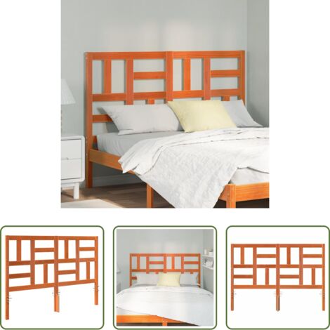 vidaXL Cabecero marrón cera -  Cabecera de Cama con cabecera Marrón cera 145,5 x 4 x 104 cm