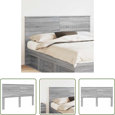 vidaXL Cabecero moderno -  Cabecero con cabecera Gris Sonoma 160 cm Madera contrachapada