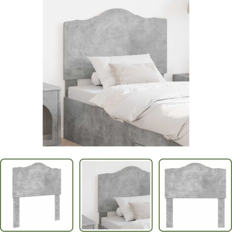 vidaXL Cabecero moderno -  Cabecero Gris Concreto 100 cm Madera contrachapada