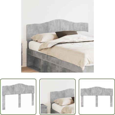 vidaXL Cabecero moderno -  Cabecero Gris Concreto 160 cm Madera contrachapada