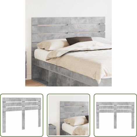 vidaXL Cabecero moderno -  Cabecero Gris Concreto 160 cm Madera contrachapada
