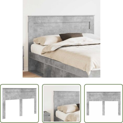 vidaXL Cabecero moderno -  Cabecero Gris Concreto 160 cm Madera contrachapada