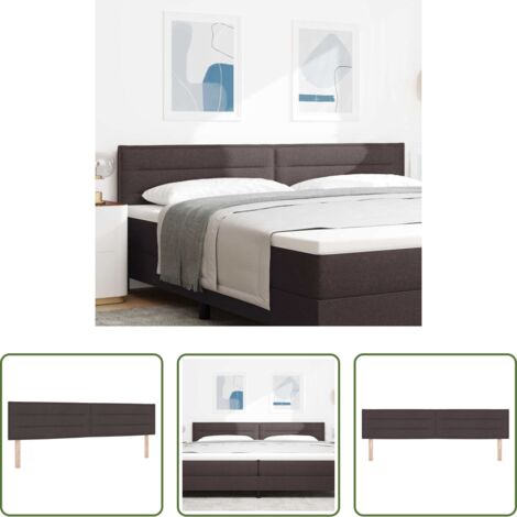 vidaXL Cabecero moderno -  Cabecero Marrón Oscuro 200 cm tela