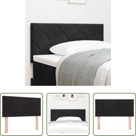 vidaXL Cabecero moderno -  Cabecero Negro 100 cm Terciopelo