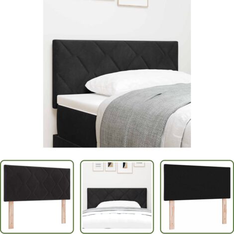 vidaXL Cabecero moderno -  Cabecero Negro 90 cm Terciopelo