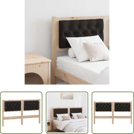 vidaXL Cabecero moderno -  Cabecero Otro Marrón y negro 150 cm Madera maciza de pino