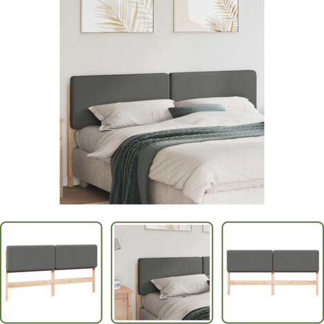 vidaXL Cabecero moderno -  Cabecero tapizado con cabecera Marrón y Gris Claro 200 cm