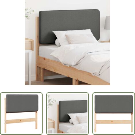 vidaXL Cabecero moderno -  Cabecero tapizado con cabecera Marrón y Gris Claro 90 cm