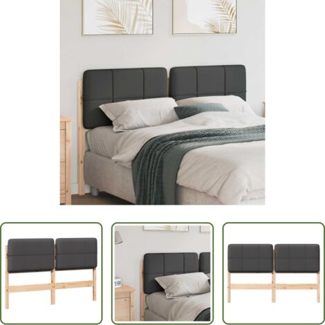 vidaXL Cabecero moderno -  Cabecero tapizado con cabecera Marrón y gris oscuro 160 cm