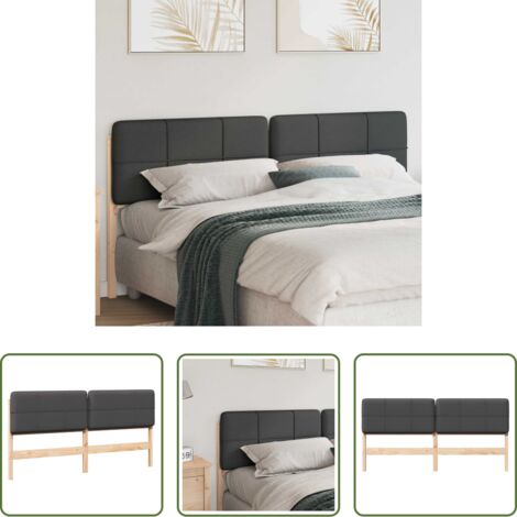 vidaXL Cabecero moderno -  Cabecero tapizado con cabecera Marrón y gris oscuro 180 cm