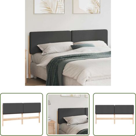 vidaXL Cabecero moderno -  Cabecero tapizado con cabecera Marrón y gris oscuro 180 cm