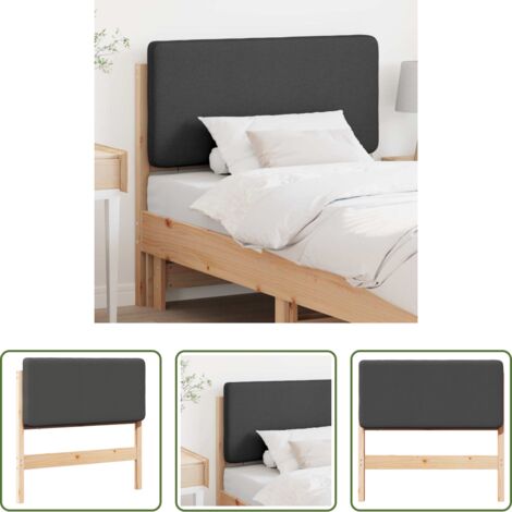 vidaXL Cabecero moderno -  Cabecero tapizado con cabecera Marrón y gris oscuro 90 cm