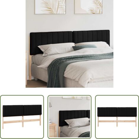 vidaXL Cabecero tapizado -  Cabecero tapizado Marrón y Negro 180 cm Madera de pino macizo