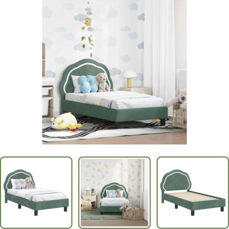 vidaXL Cabecero verde mar -  Estructura de cama para niños pequeños con cabecera Verde Mar