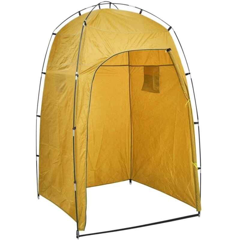 

vidaXL Cabina de ducha/WC/vestidor para camping amarillo